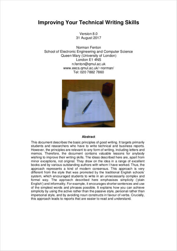 FREE 13 Technical Writing Samples And Templates In PDF