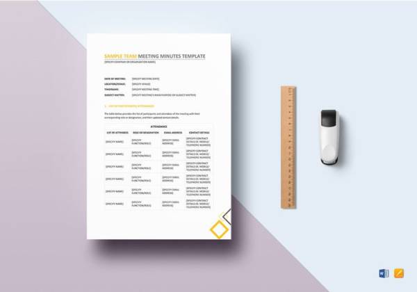 team meeting minutes template