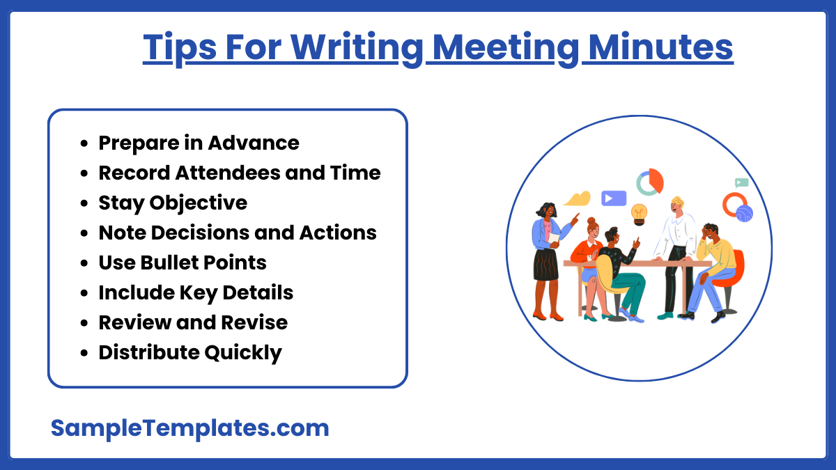 tips for writing meeting minutes