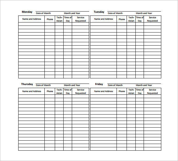 FREE 18 Weekly Group Schedule Templates In PDF MS Word Excel