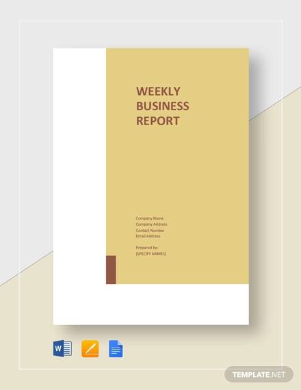 weekly business report