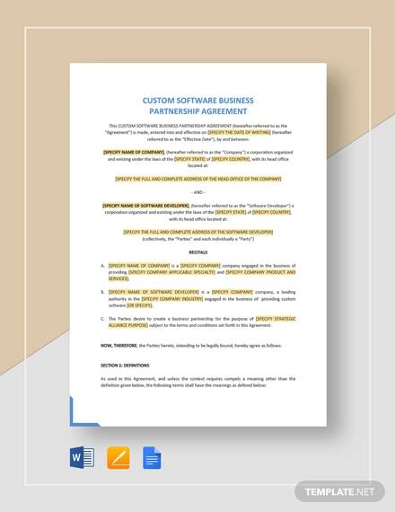 Free 10 Sample Business Partnership Agreement Templates In Pdf Ms 8377