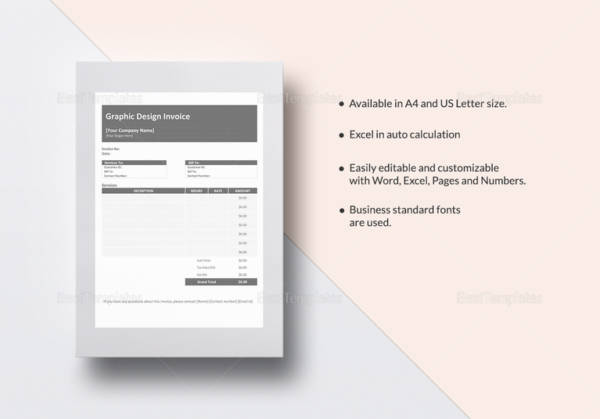 graphic design invoice template 767x536