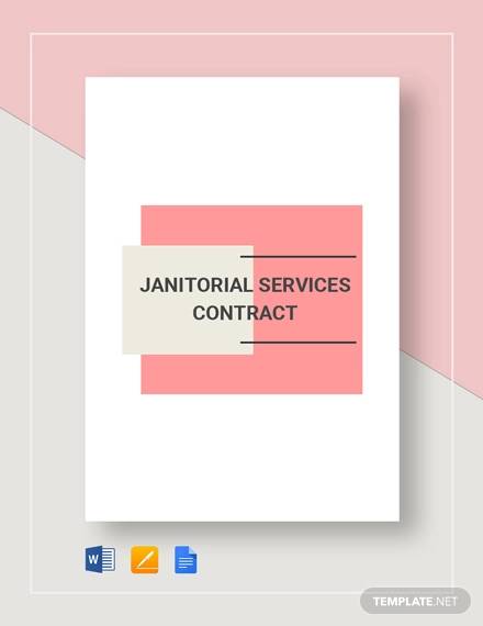janitorial service contract