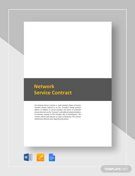 network service contrat