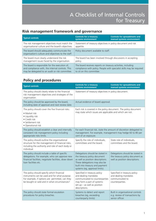 internal control business plan