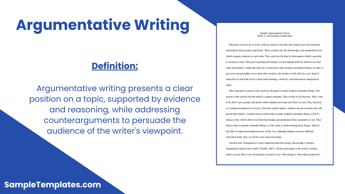 Argumentative Writing