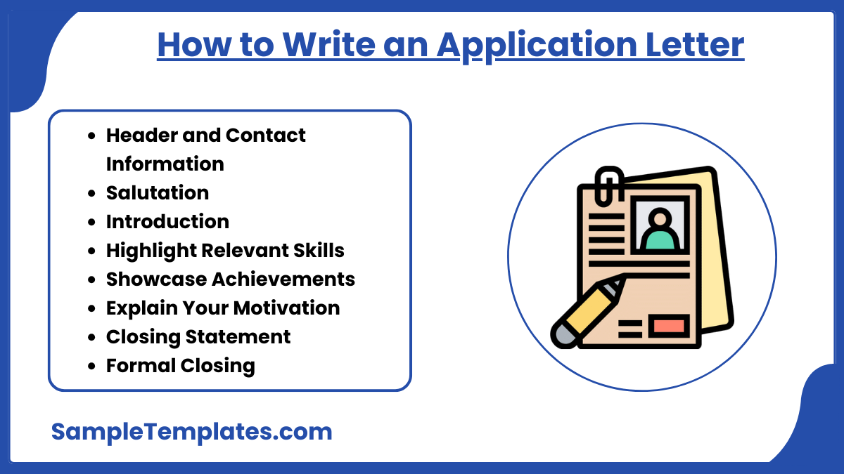 how to write an application letter