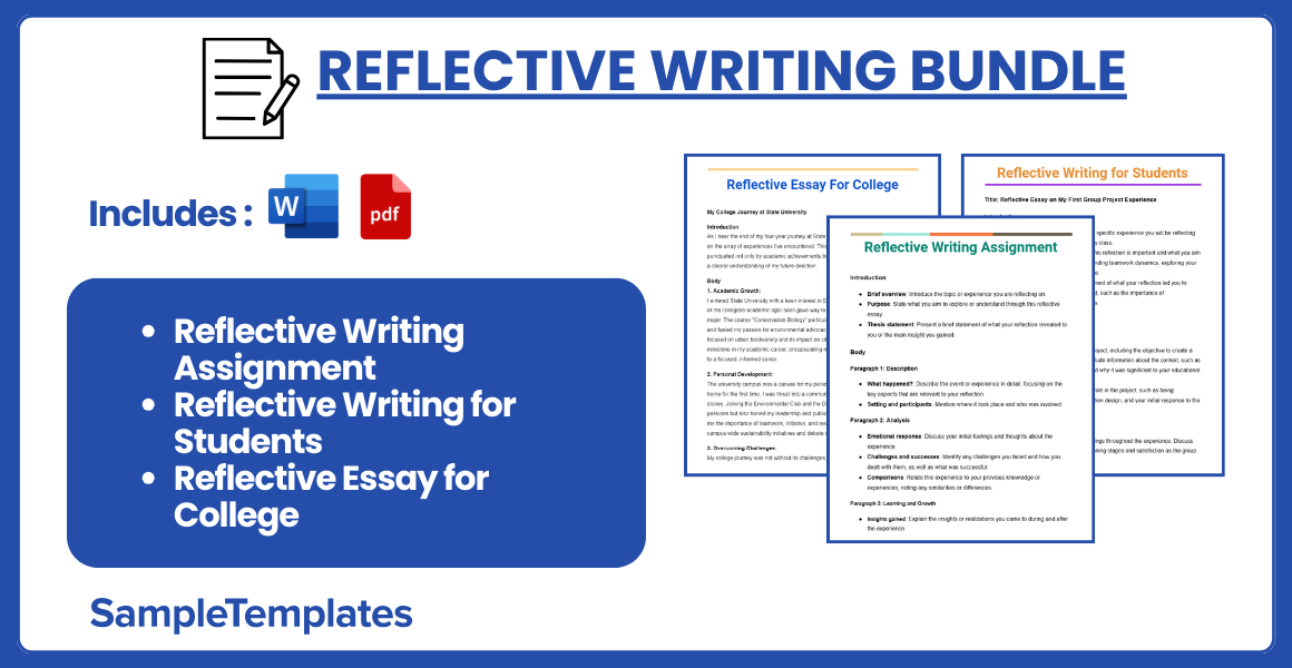 reflective writing bundle