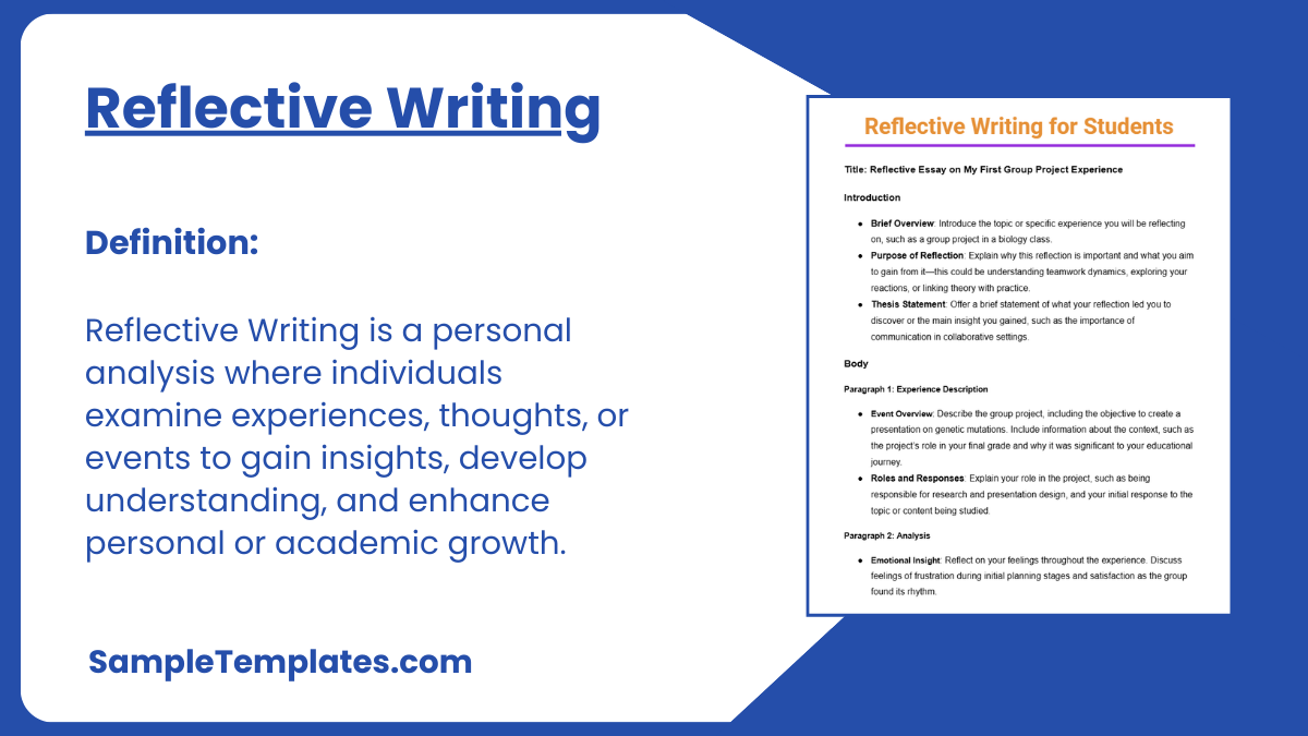 Reflective Writing