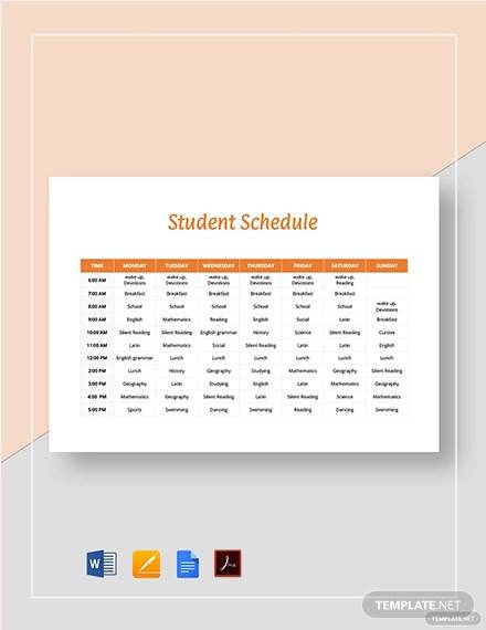 free-14-student-schedule-samples-in-pdf-ms-word