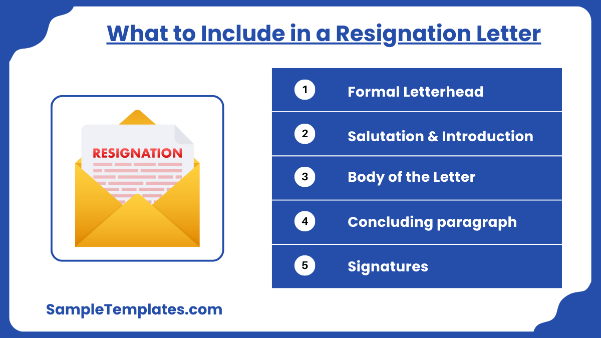 what to include in a resignation letter