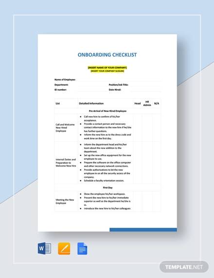 onboarding checklist