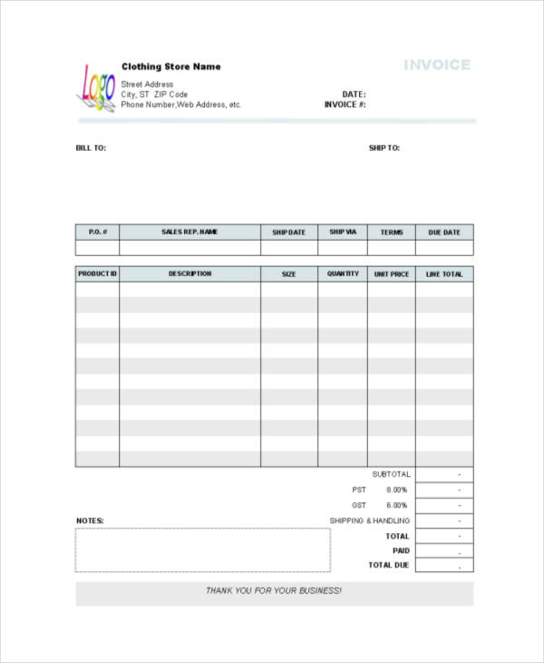 FREE 9 Store Receipt Templates In PDF MS Word