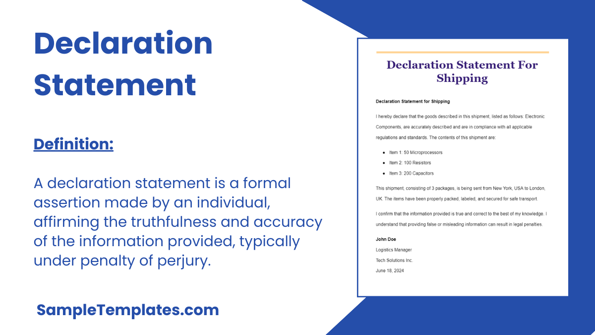 Declaration Statement