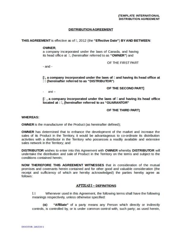 Own Brand Labelling Agreement Template