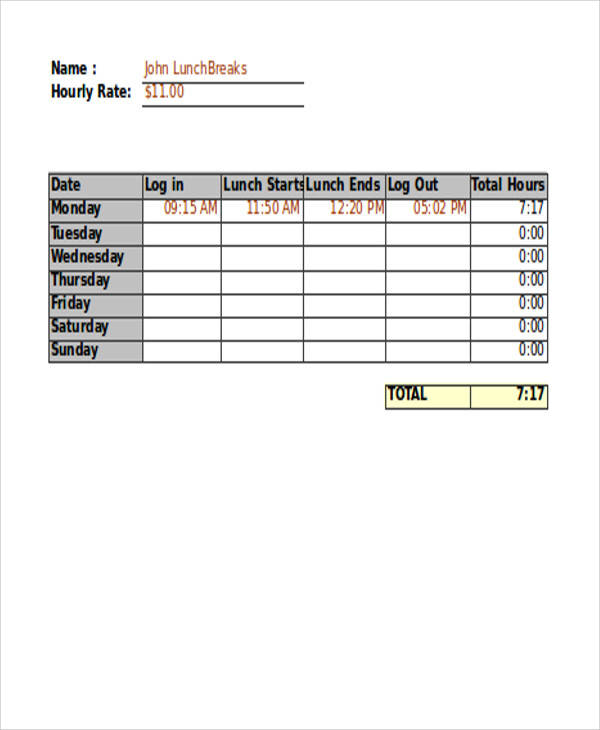 Break Schedule Template from images.sampletemplates.com
