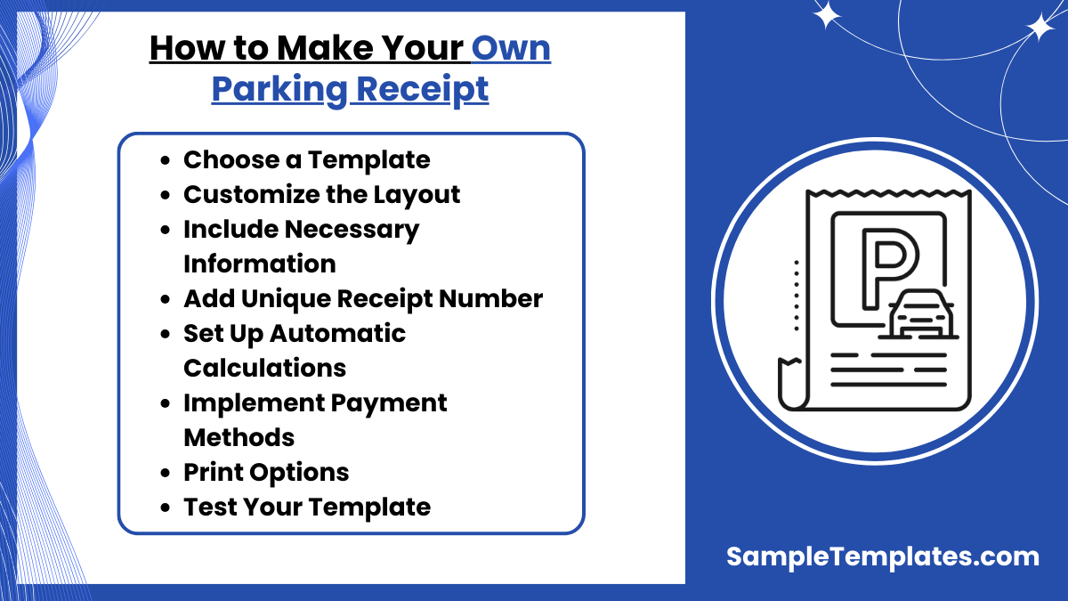 how to make your own parking receipt