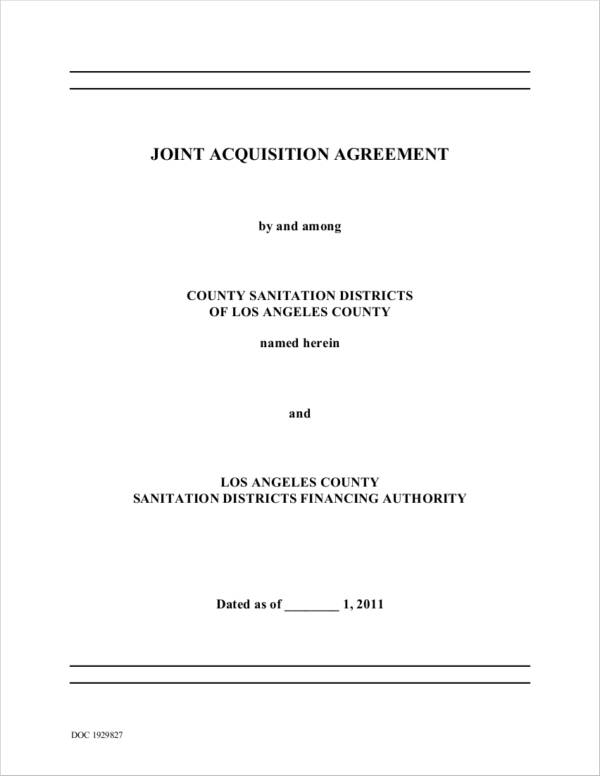 joint acquisition agreement