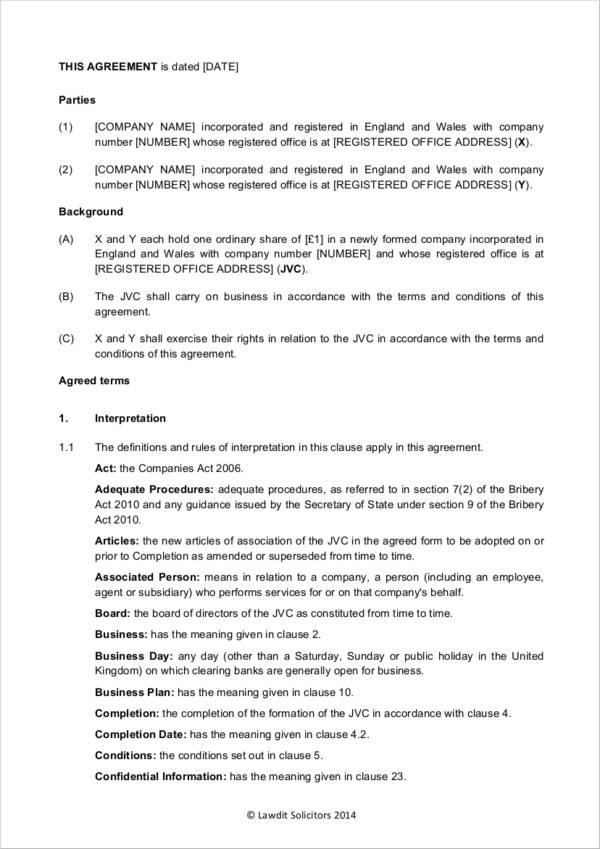 Free 17 Shareholders Agreement Samples And Templates In Pdf Ms