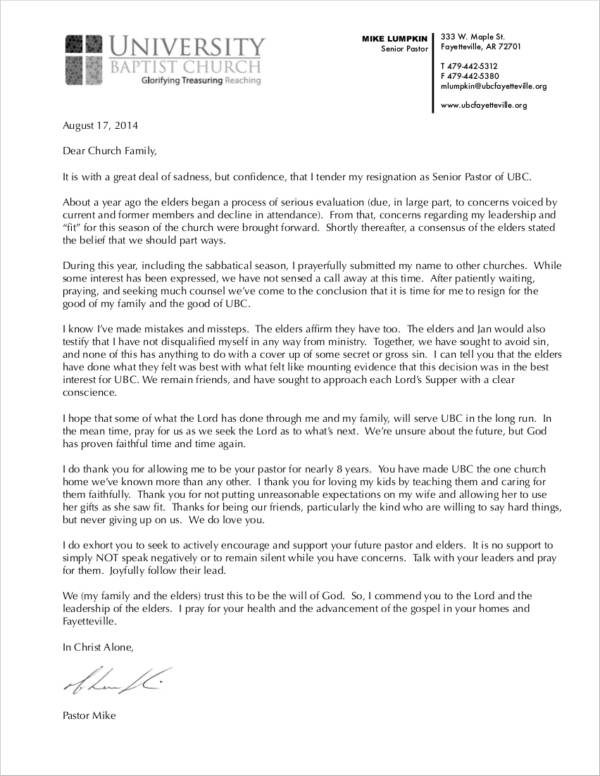 resignation letter for senior pastor in pdf