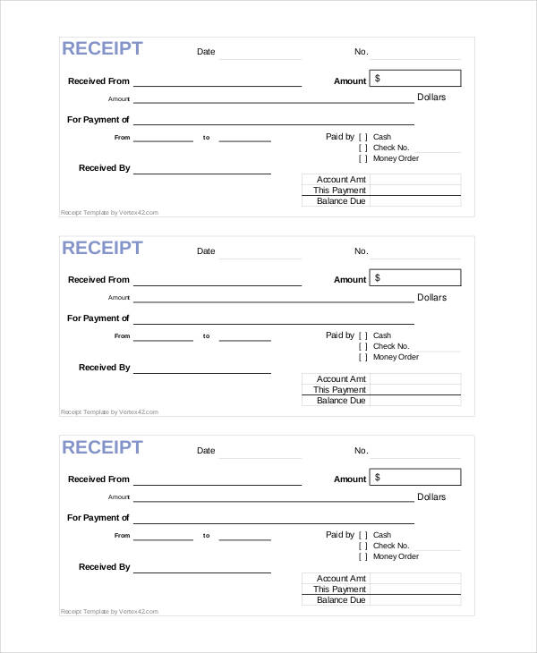 Store Receipt Template