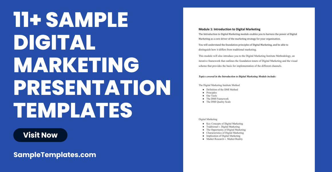 sample digital marketing presentation templates
