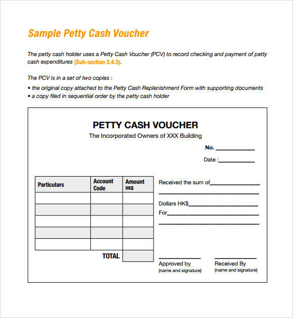 FREE 14 Petty Cash Receipt Samples Templates In PDF MS Word Excel