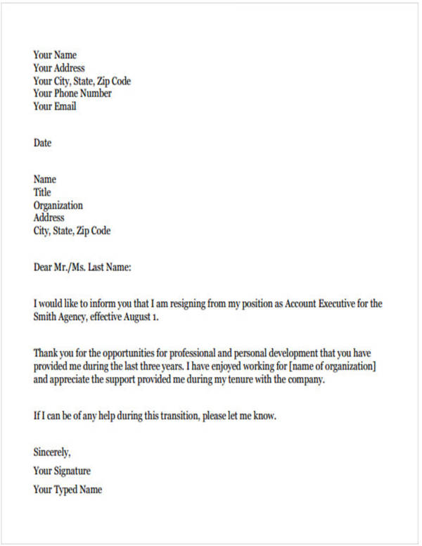 FREE 11+ Teacher Resignation Letter Samples and Templates in PDF MS Word