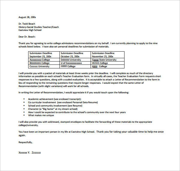 sample thank you letter for recommendation