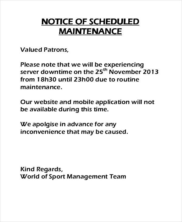 maintenance-notification-template