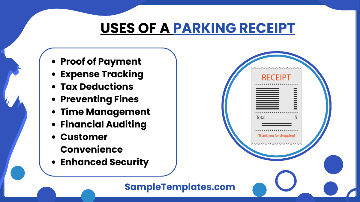 uses of a parking receipt