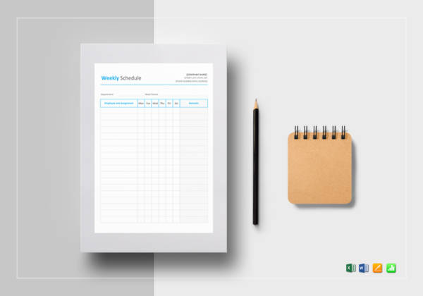 weekly schedule template