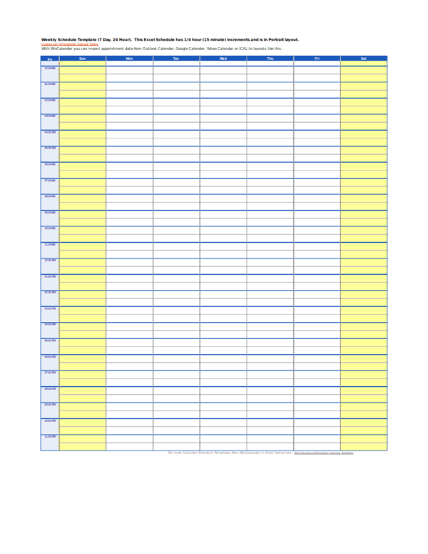 microsoft excel template tasks schedule