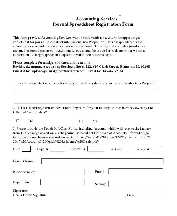 accounting spreadsheet registration form