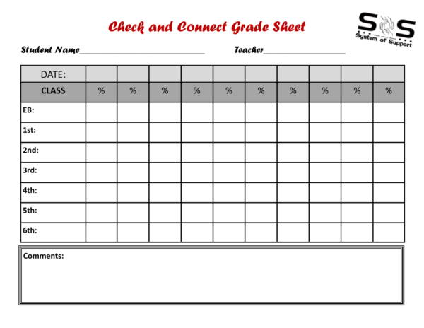 check and connect grade sheet 1