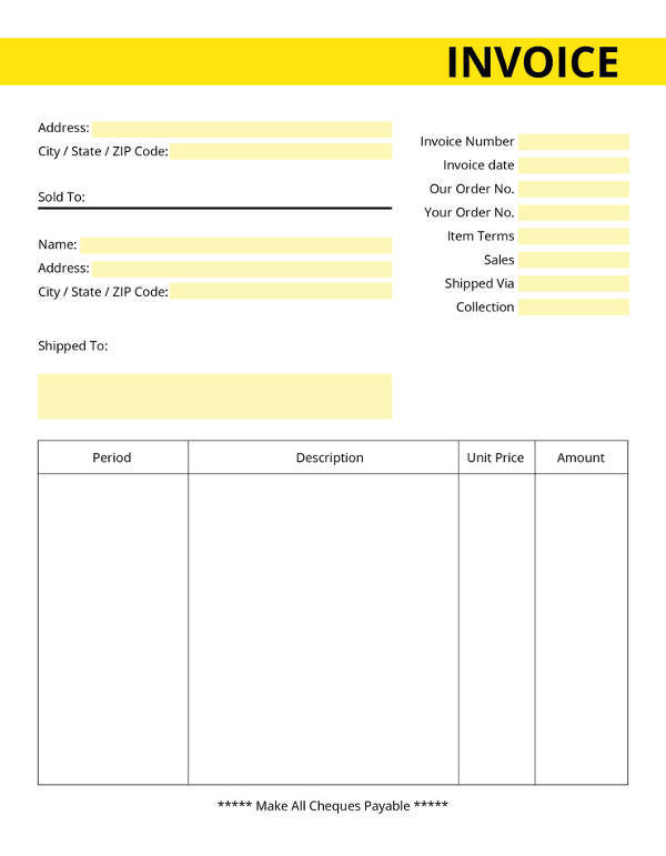 license number for simple business invoicing