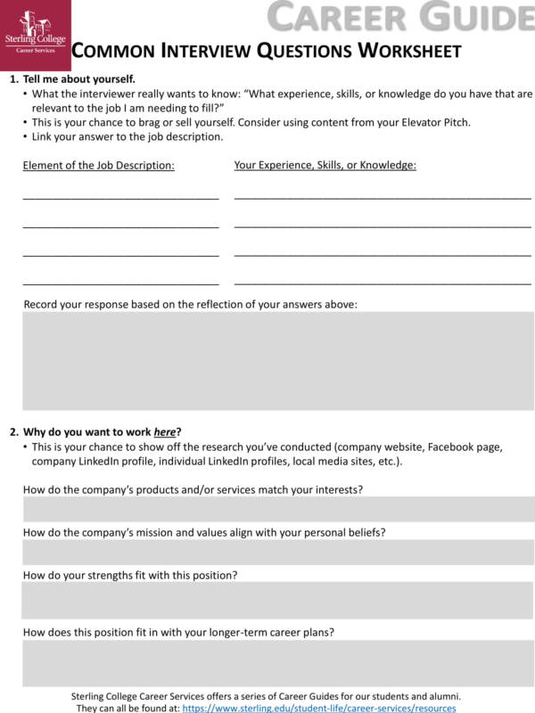FREE 15+ Interview Worksheet Templates in PDF MS Word