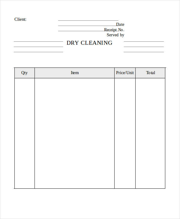 Free Printable Cleaning Invoice Template - Printable World Holiday