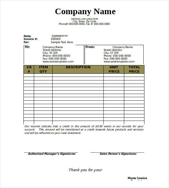 Advance Payment Invoice Templates 9  Free Docs Xlsx PDF Samples