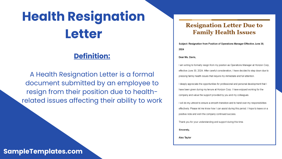 Health Resignation Letter