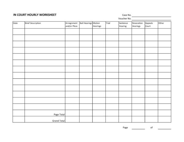 11+ Hourly Worksheet Samples & Templates – PDF, Excel 