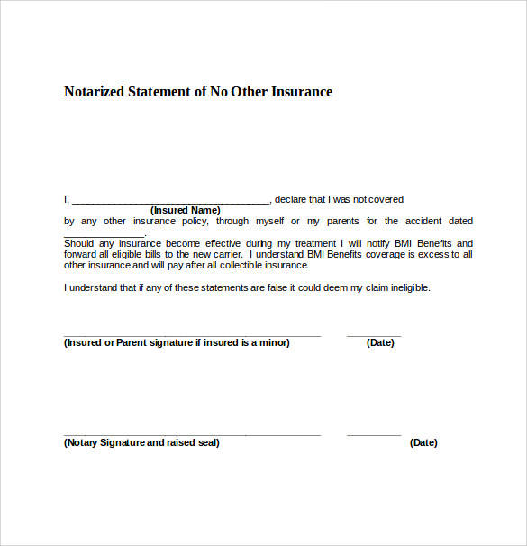 Notarized Sworn Statement Sample Pdf Template 2085