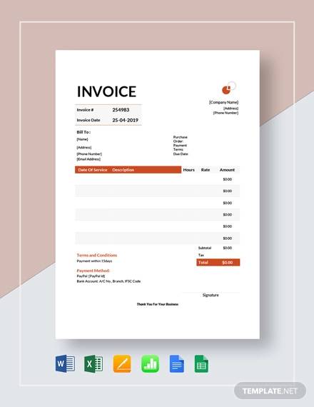 FREE 10  Advance Payment Invoice Templates in PDF MS Word Docs