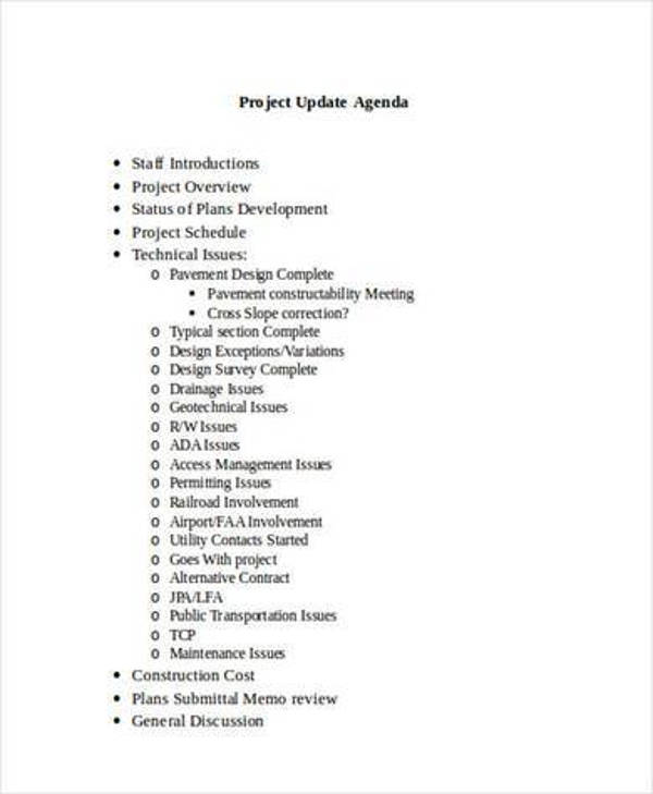 project update agenda1