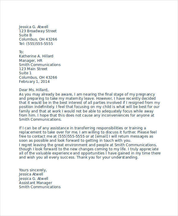 Sample Resignation Letter Due To Health Reason from images.sampletemplates.com