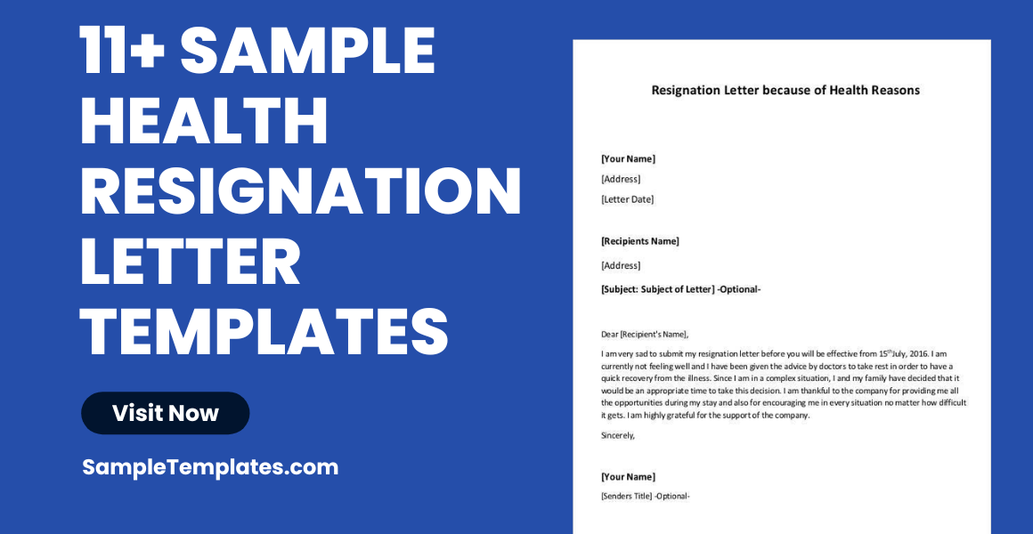 sample health resignation letter template