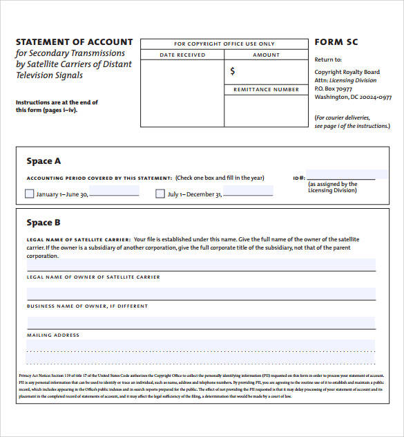 FREE 15 Printable Account Statement Templates In PDF Excel