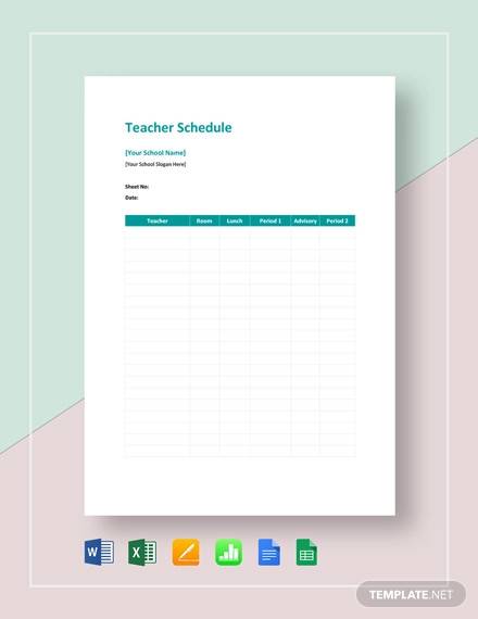 teacher schedule template1