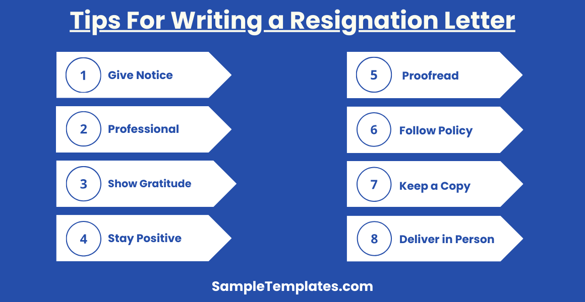 tips for writing a resignation letter